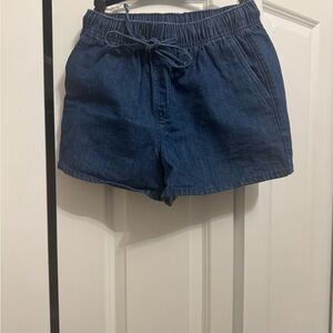 Old Navy Dark Blue Denim Drawstring Shorts